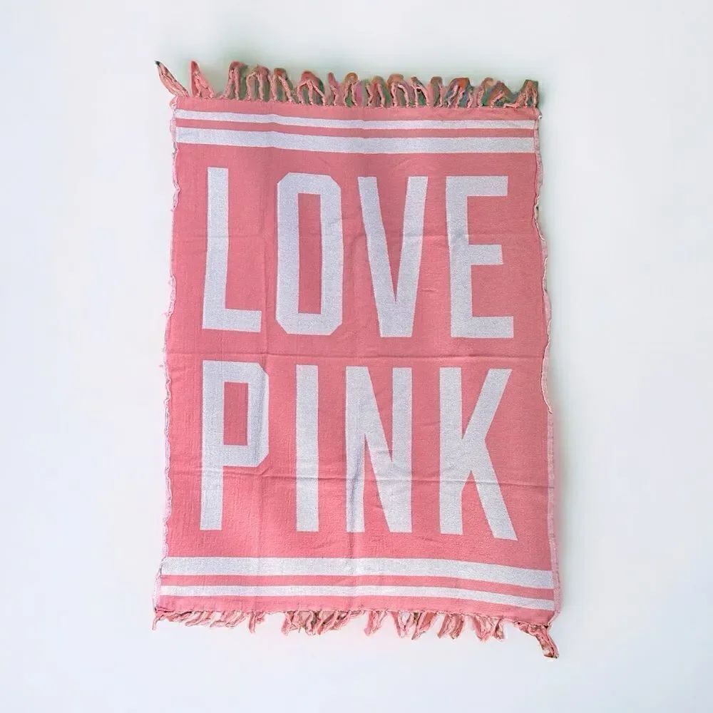 PINK Victoria’s Secret Festival Blanket Love Pink 50 in. x 60 in. VS